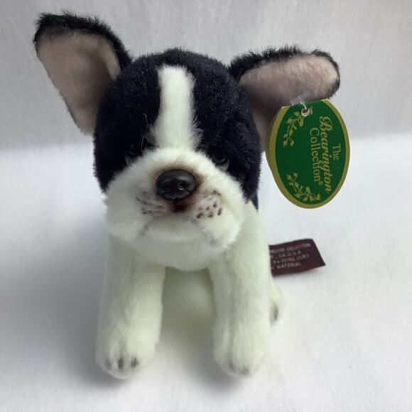 Bearington Collection Boston Terrier French Bulldog Realistic Plush Dog Toy NWT - Picture 1 of 7